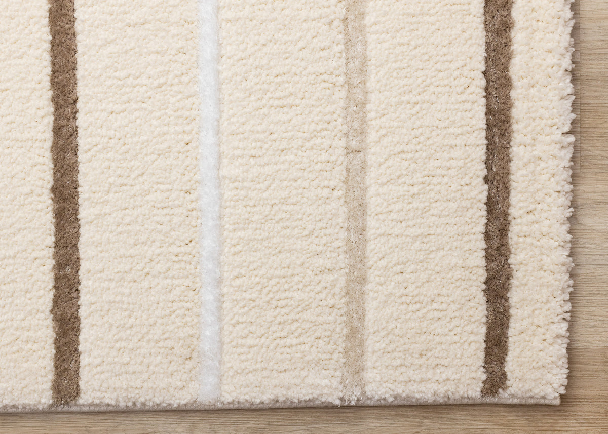 Contemporary Stripes Cream Area Rug