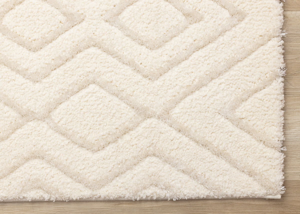 Contemporary Patchwork Cream Area Rug