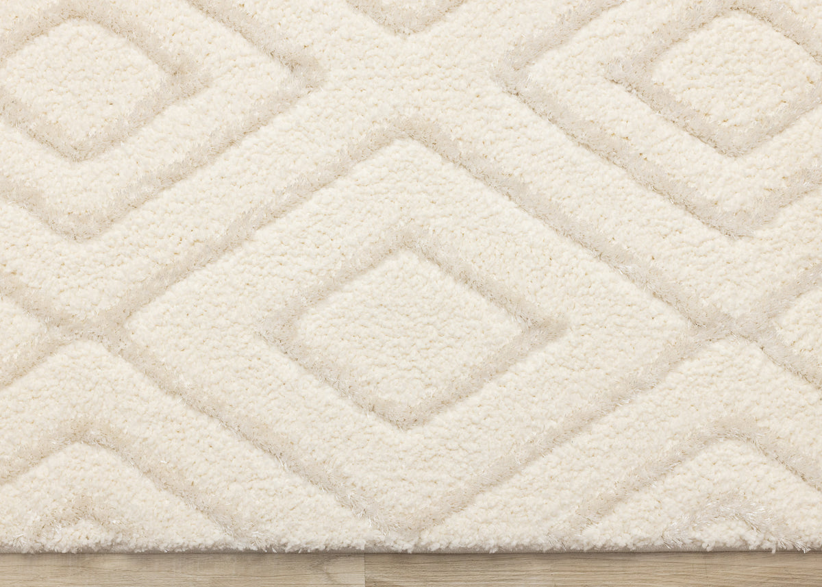 Contemporary Patchwork Cream Area Rug