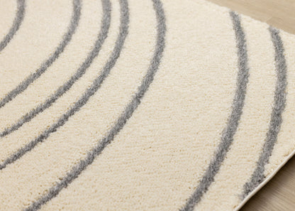 Contemporary Geometric Cream Area Rug