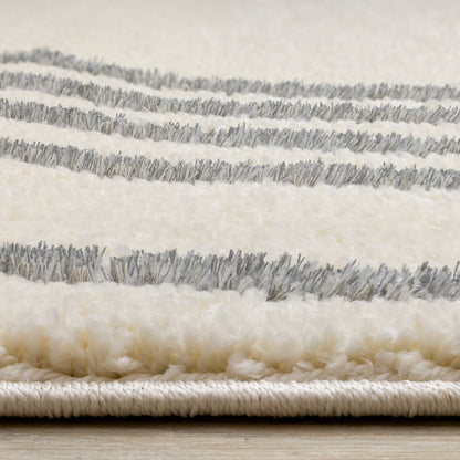 Contemporary Geometric Cream Area Rug