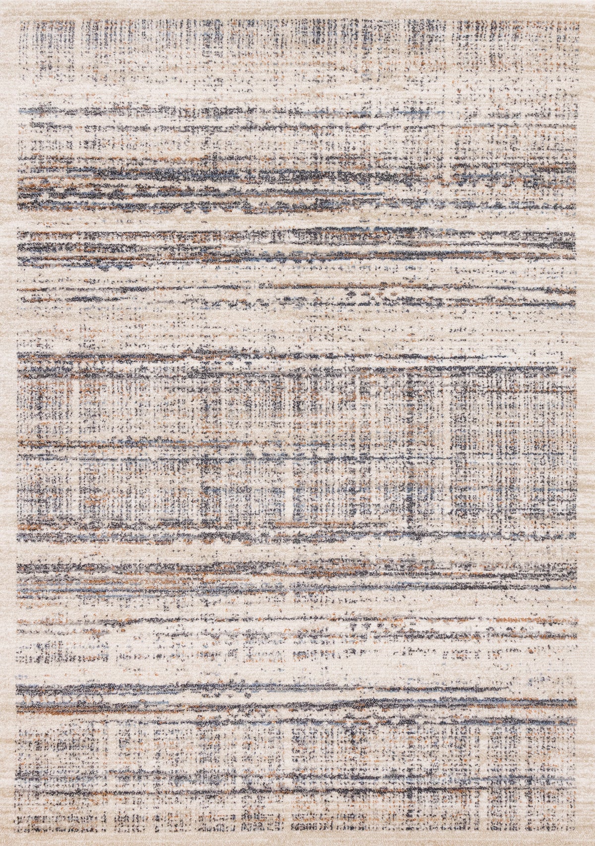 Tapis contemporain à bordure vieilli beige