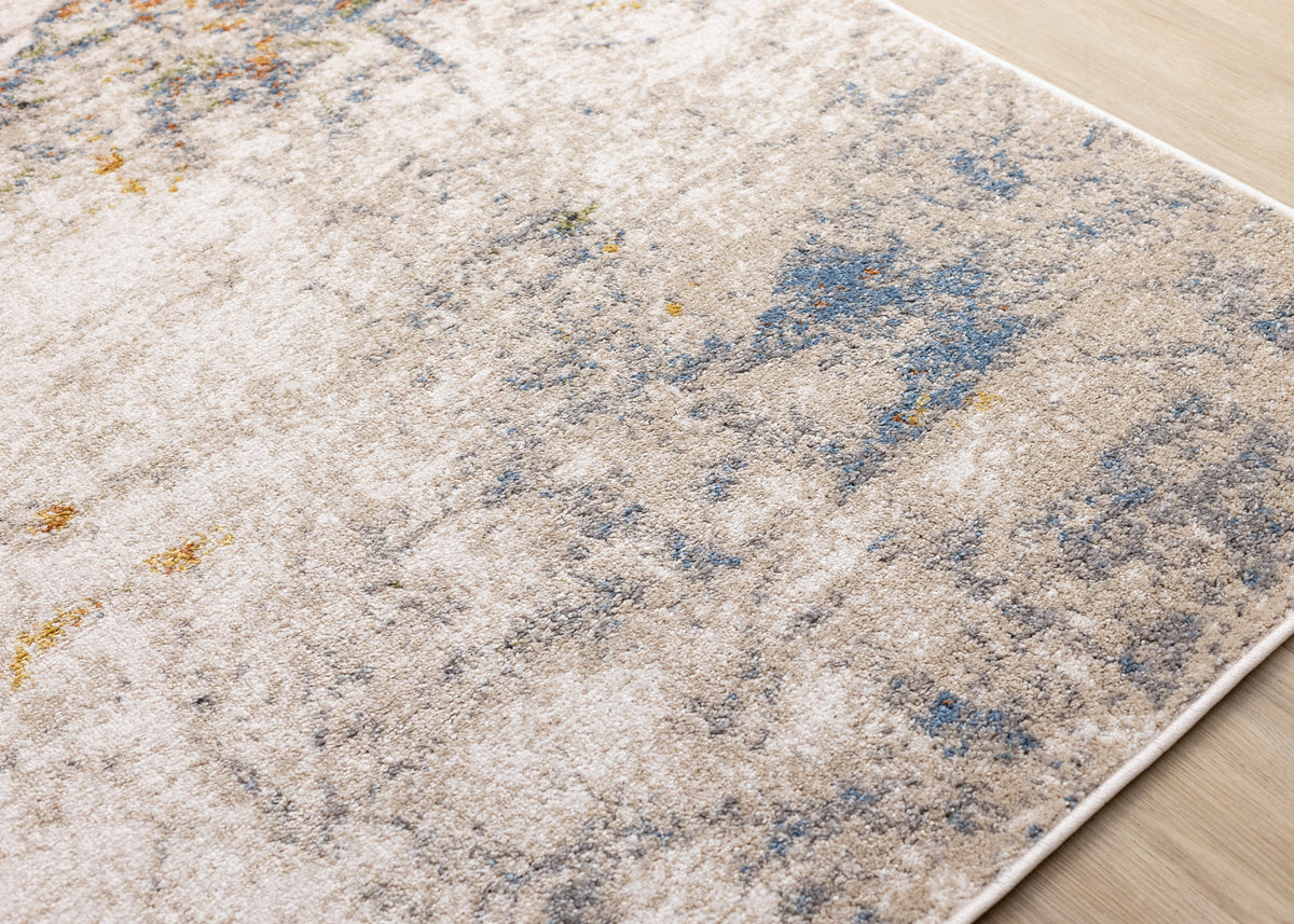 Contemporary Distressed Organic Taupe Area Rug
