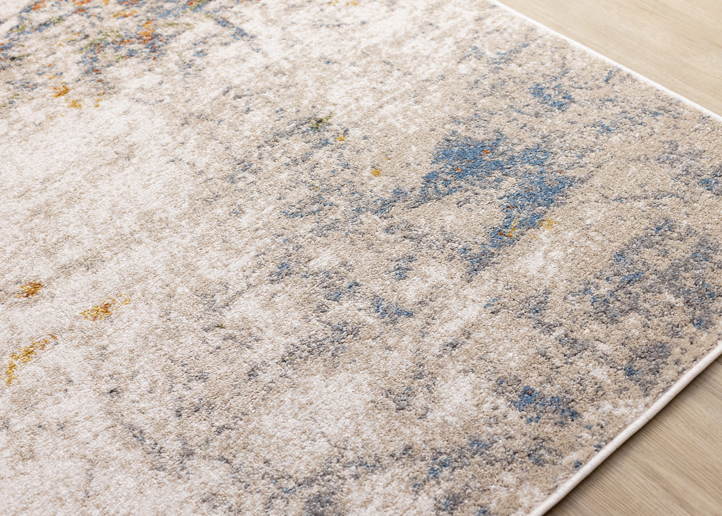 Contemporary Distressed Organic Taupe Area Rug