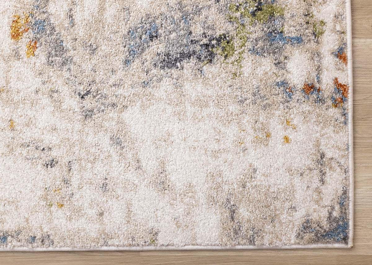 Contemporary Distressed Organic Taupe Area Rug