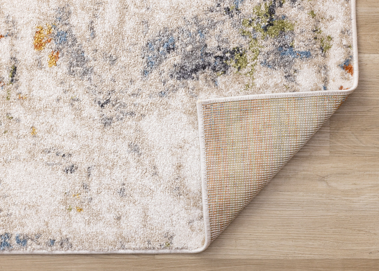 Contemporary Distressed Organic Taupe Area Rug