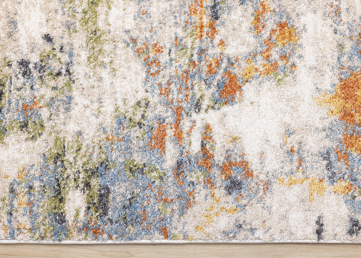 Contemporary Distressed Organic Taupe Area Rug