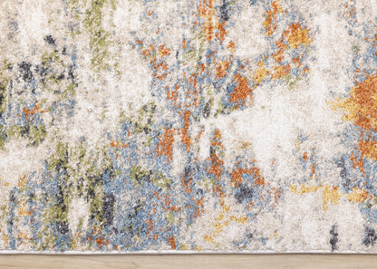 Contemporary Distressed Organic Taupe Area Rug