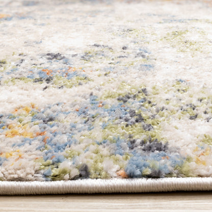 Contemporary Distressed Organic Taupe Area Rug