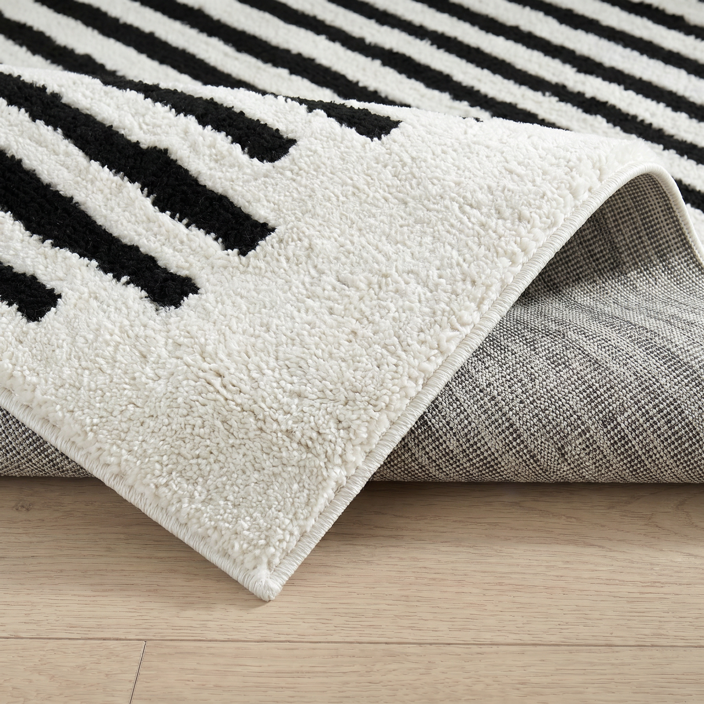 Alfombra Domus Abstract Modern Cream Black