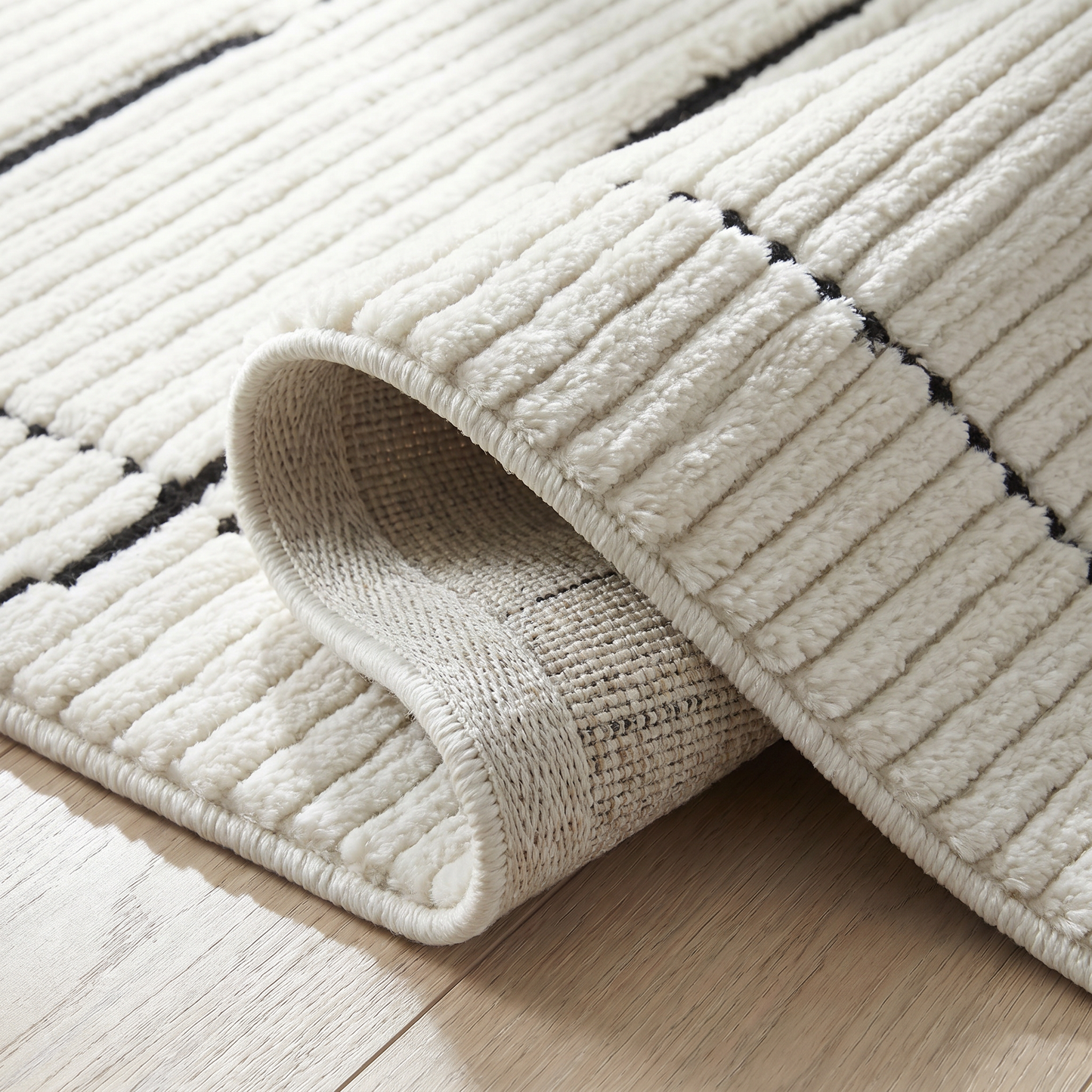 Tapis Domus Abstract Modern Crème Noir