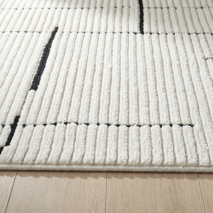 Tapis Domus Abstract Modern Crème Noir