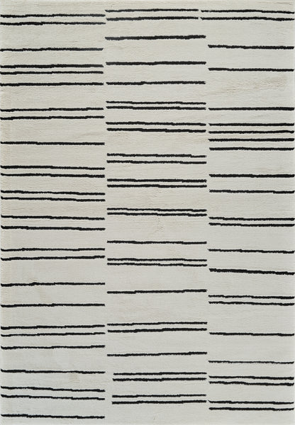 Alfombra Domus Abstract Modern Cream Black