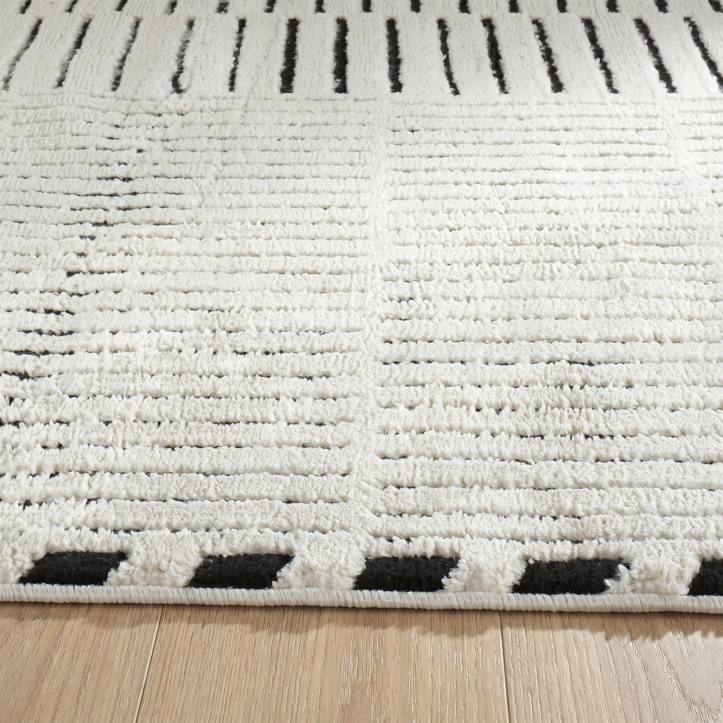 Tapis Domus Abstract Modern Crème Noir