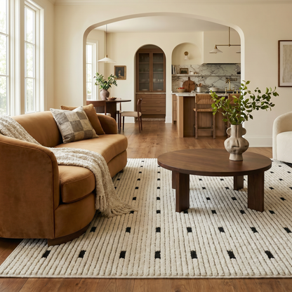 Alfombra Domus Abstract Modern Cream Black