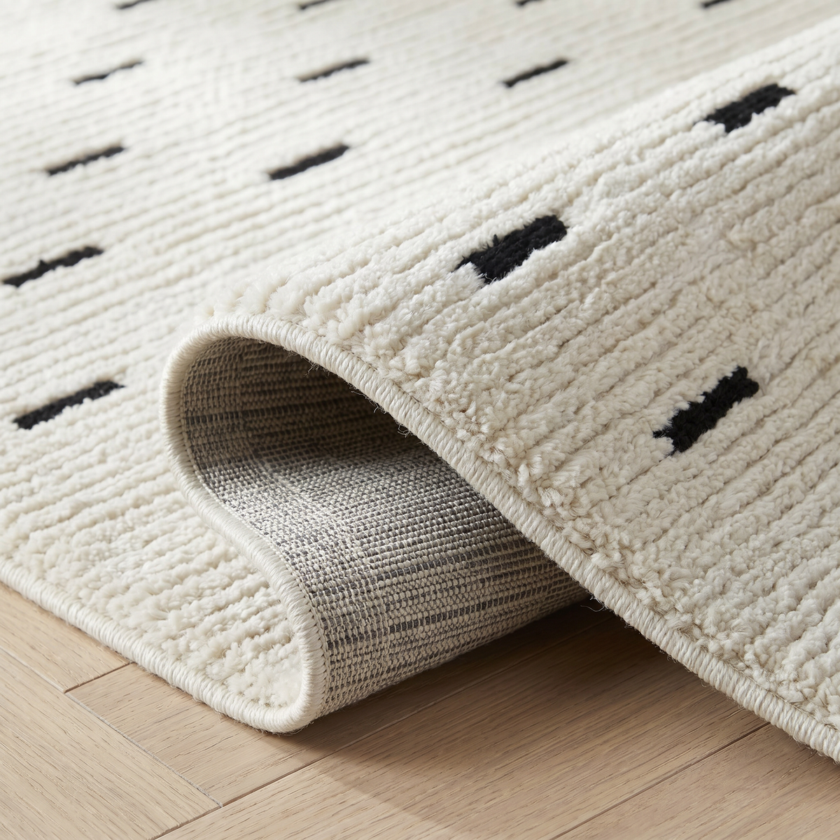 Ruta Abstract Modern Cream and Black Indoor Rug