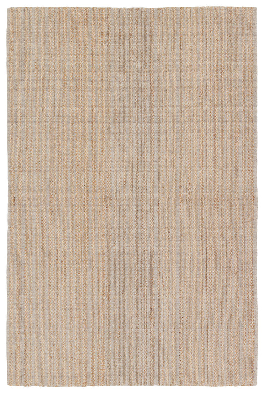Abdar Striped Solids Natural and Gray Area Rug