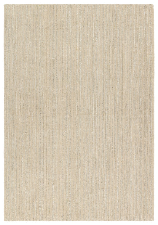 Abdar Striped Solids White Area Rug