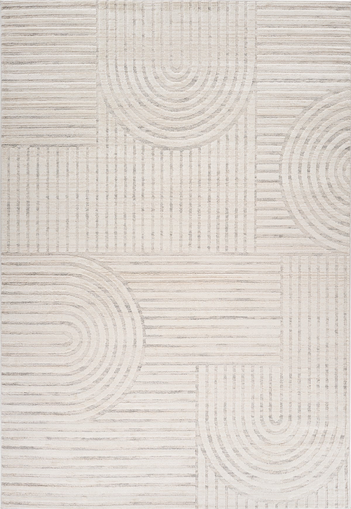Tapis crème géométrique moderne Astra