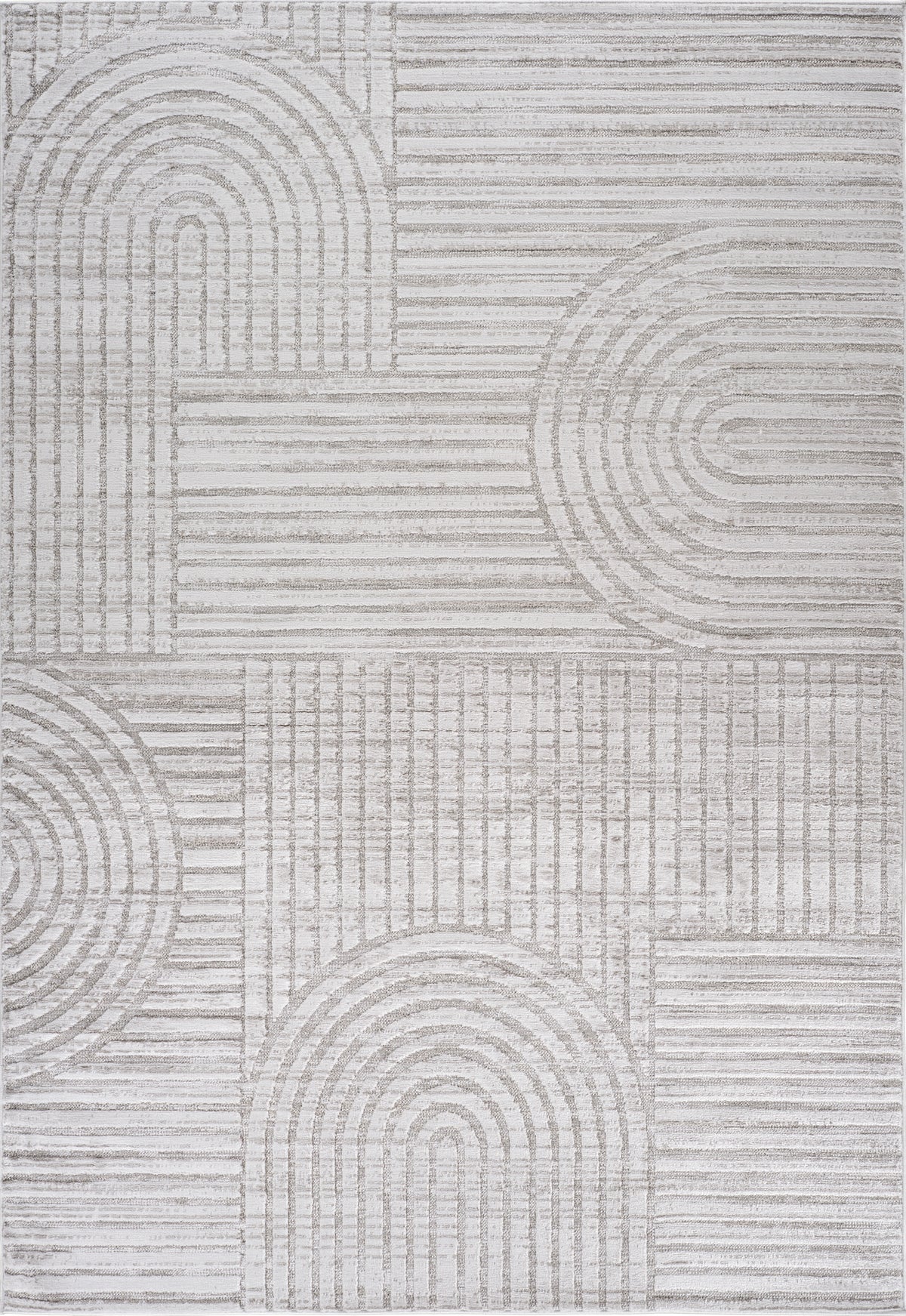 Tapis gris géométrique moderne Astra