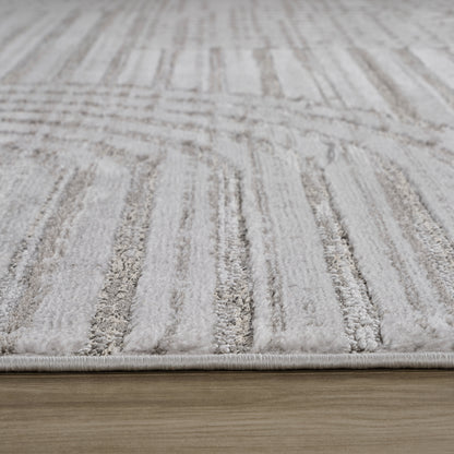 Arcus Geometric Modern Grey and Beige Indoor Rug