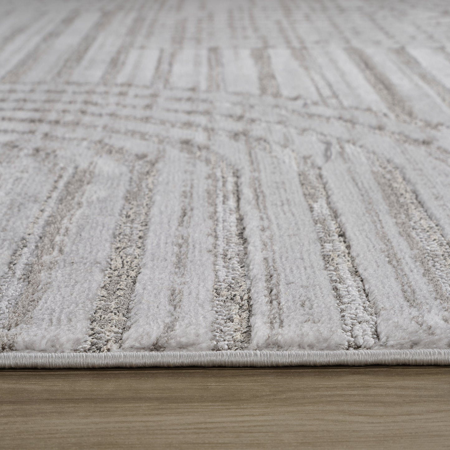 Arcus Geometric Modern Grey and Beige Indoor Rug