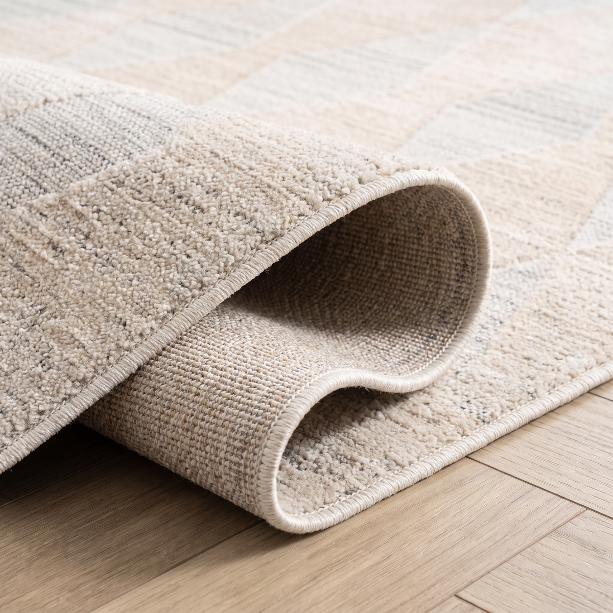 Vellum Chevron Contemporary Cream and Beige Indoor Rug