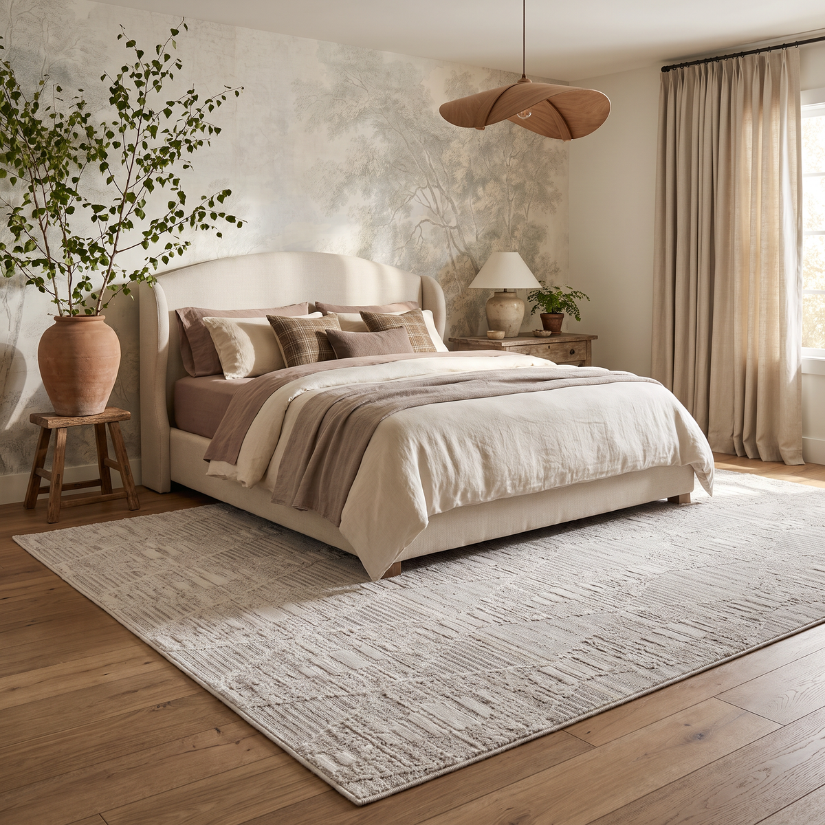 Vellum Chevron Contemporary Grey and Beige Indoor Rug