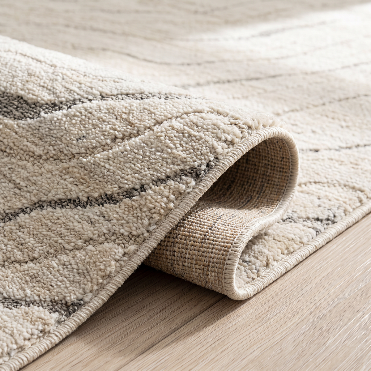 Velora Abstract Modern Beige Indoor Rug