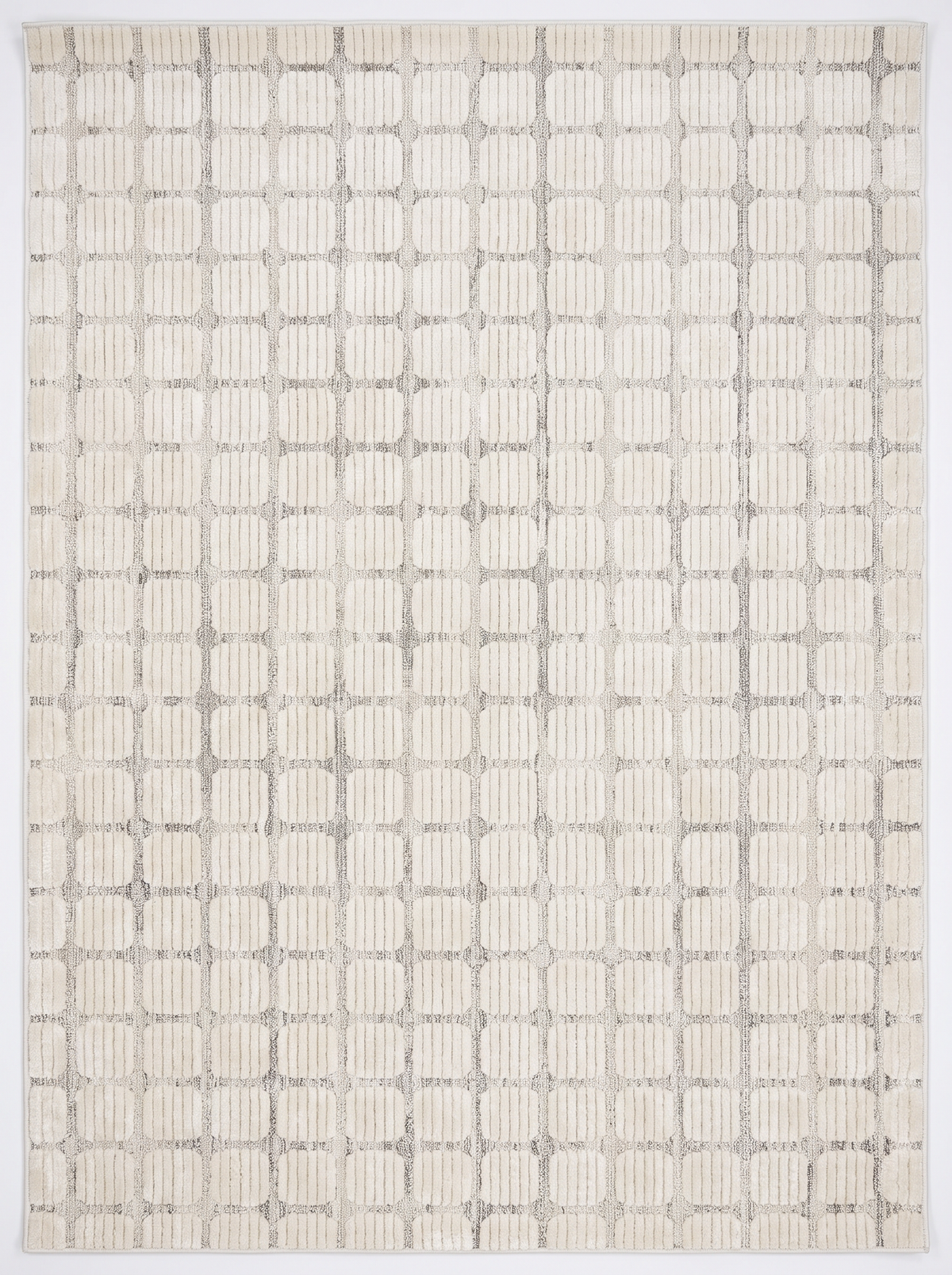Seranova Checkered Modern Beige Indoor Rug