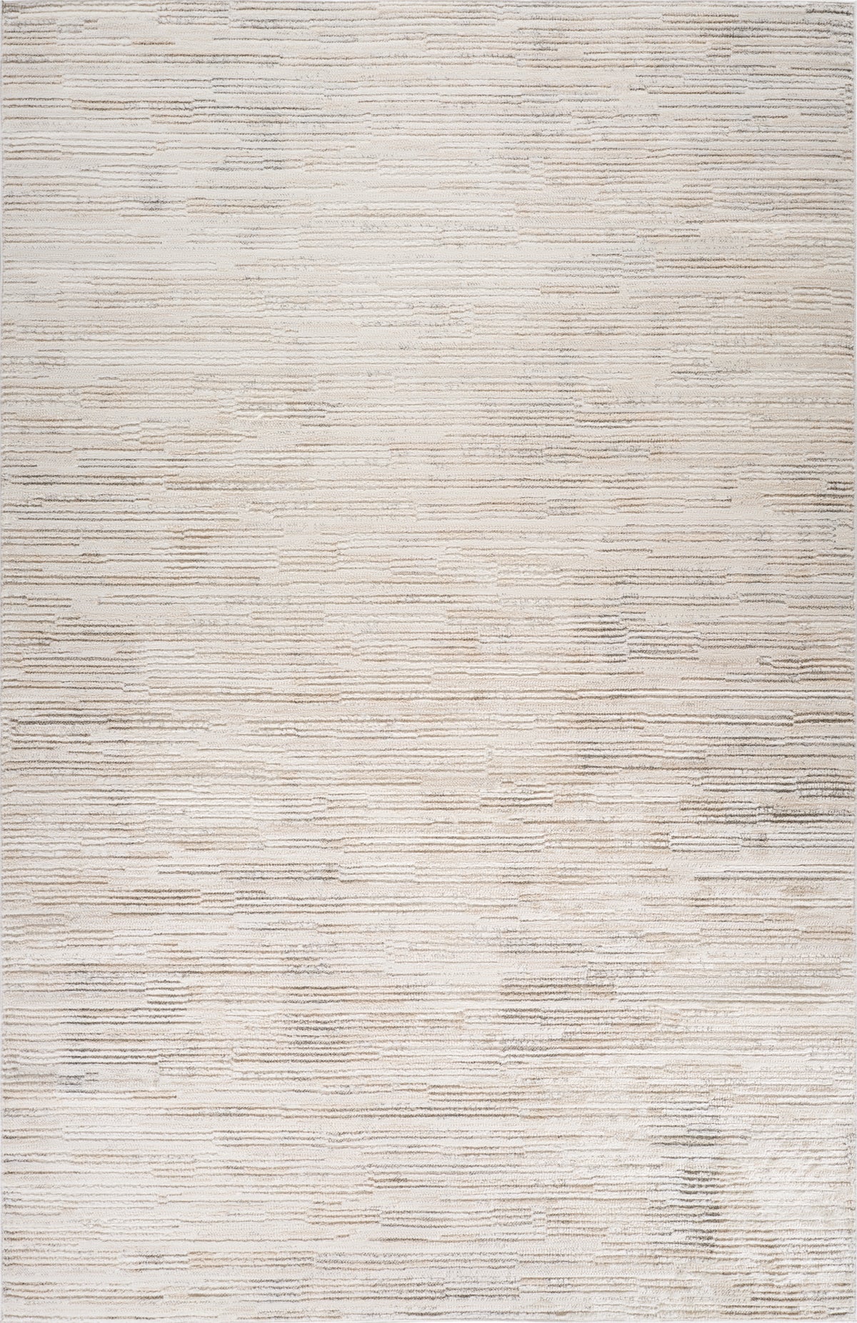 Alfombra de interior contemporánea abstracta Kaori, beige y crema