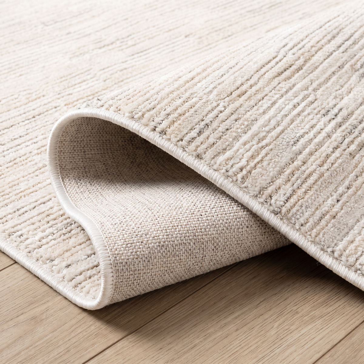 Tapis Kaori abstrait contemporain beige et crème