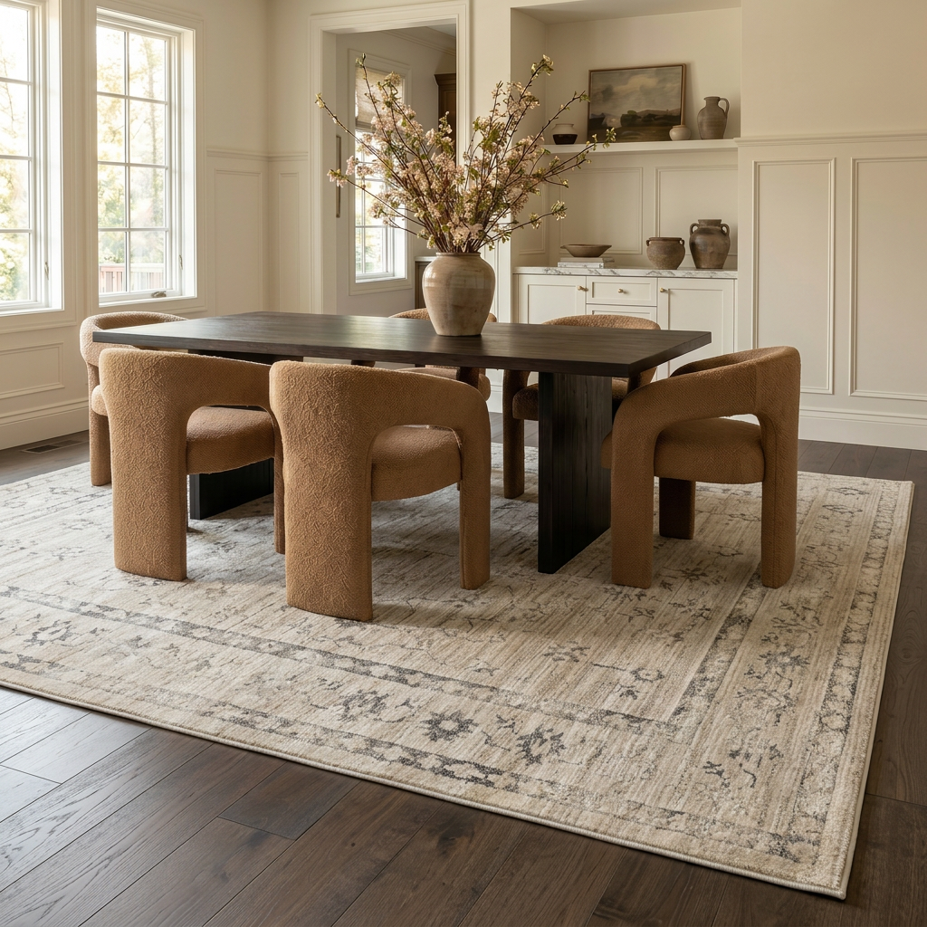 Eloria Oriental Modern Beige Indoor Rug