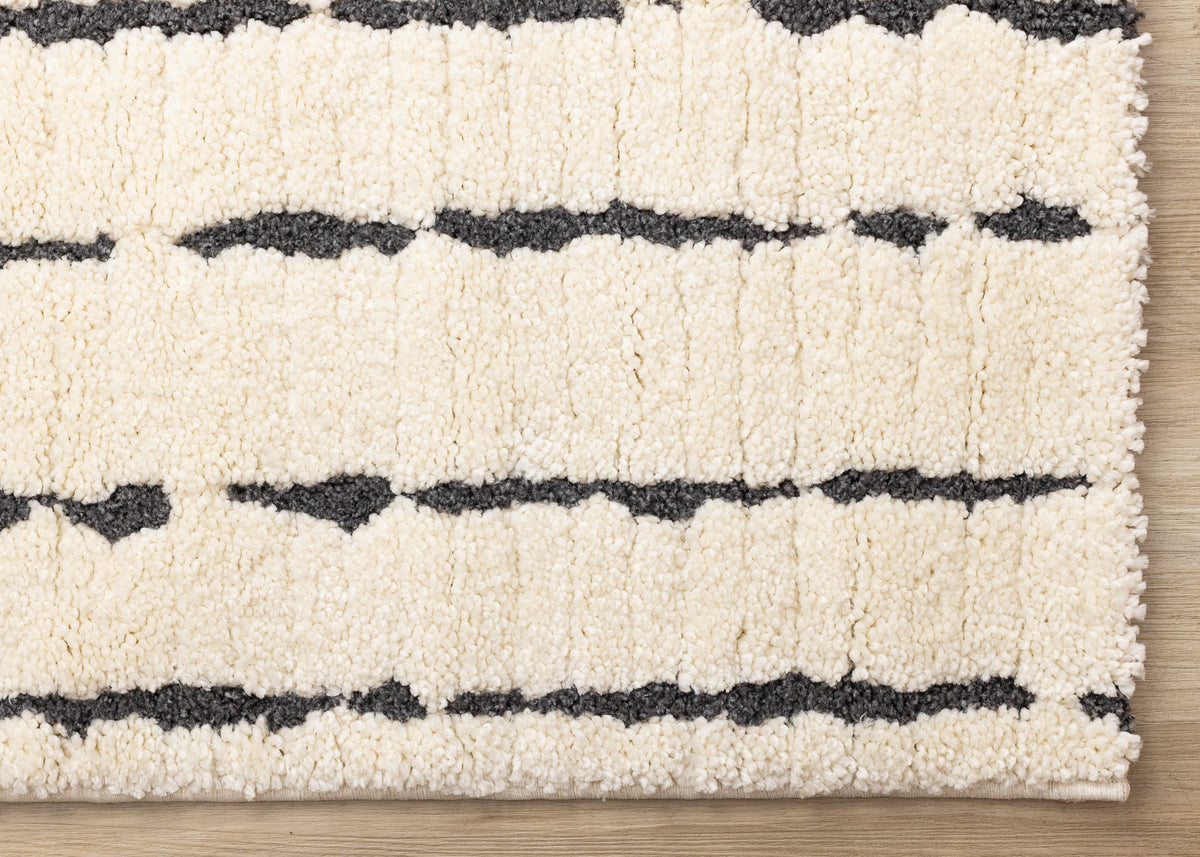Contemporary Stripes Cream Area Rug