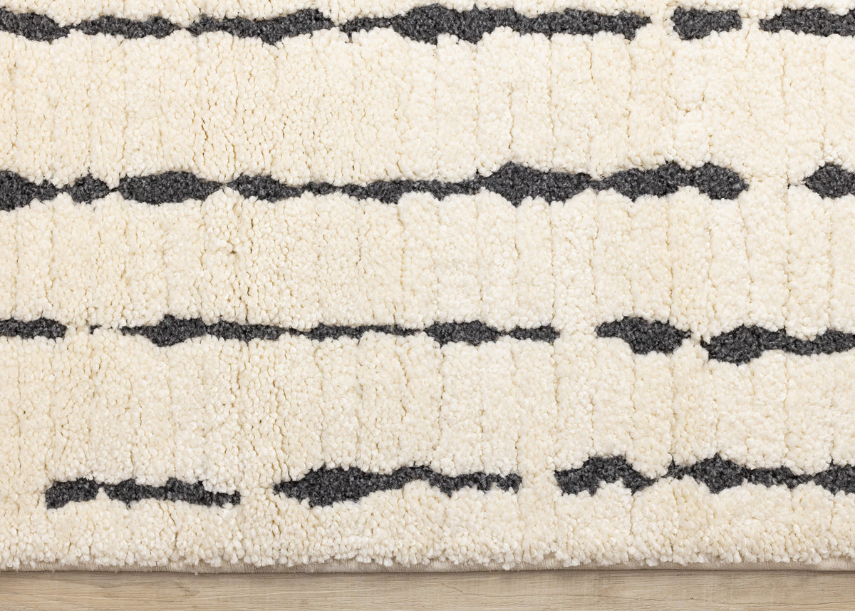 Contemporary Stripes Cream Area Rug