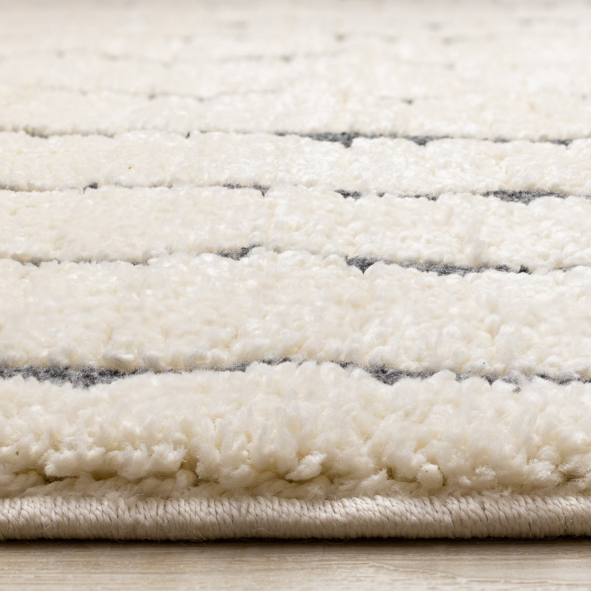 Contemporary Stripes Cream Area Rug