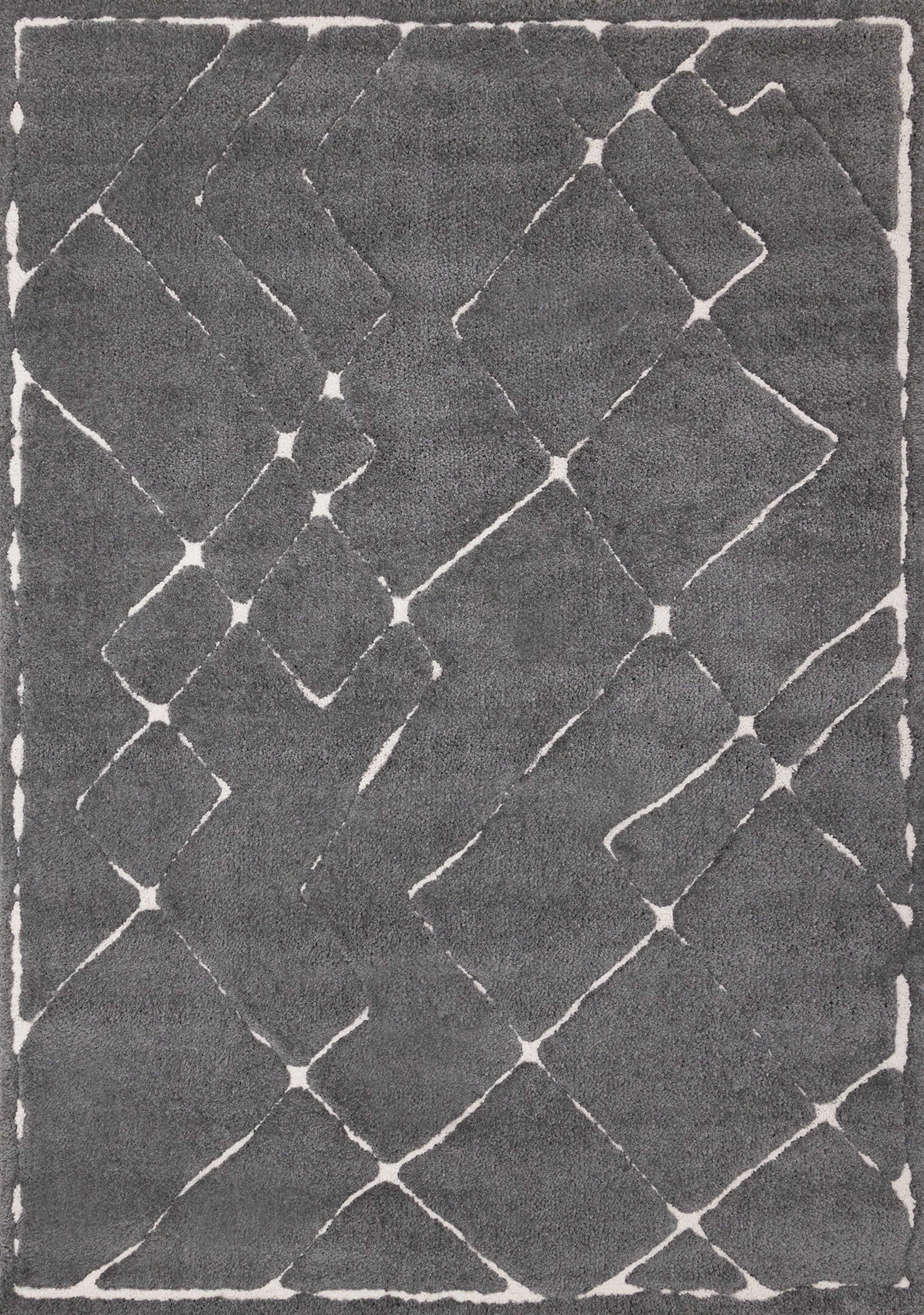 Contemporary Trellis Grey Area Rug-11