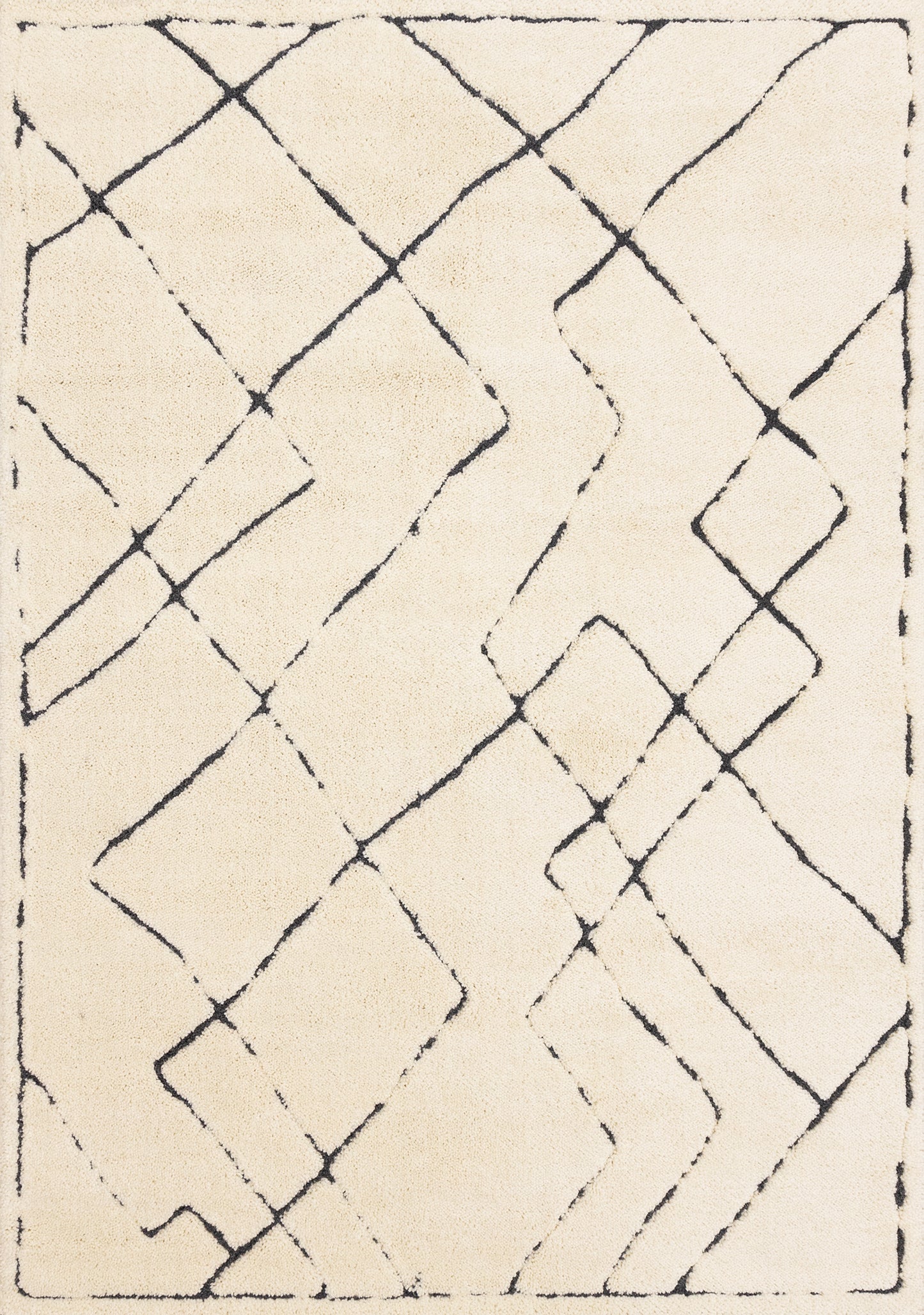 Contemporary Trellis Cream Area Rug-3