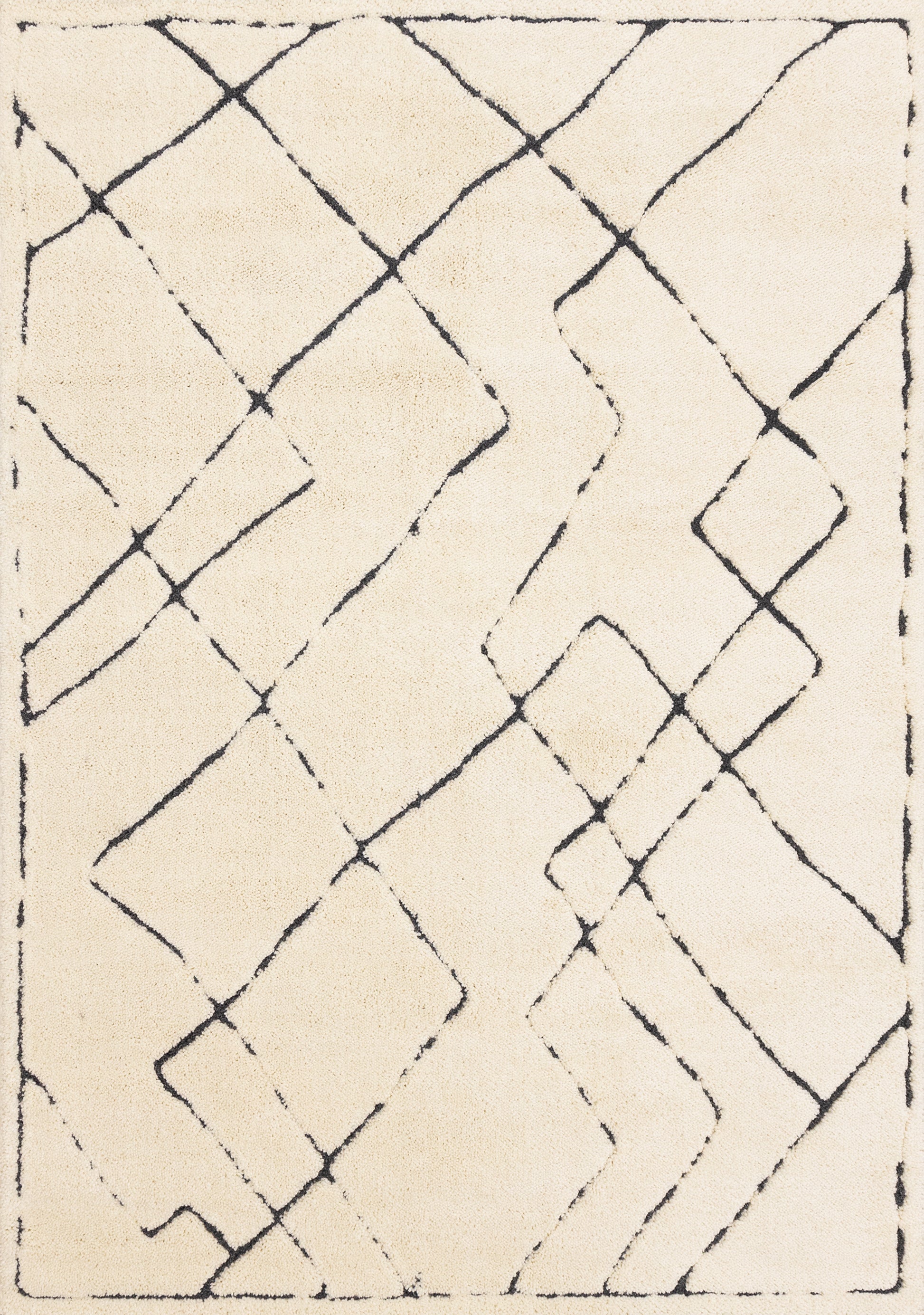 Contemporary Trellis Cream Area Rug-3
