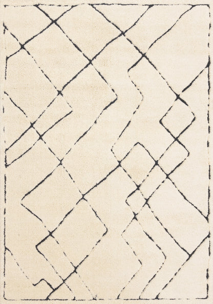 Contemporary Trellis Cream Area Rug-3