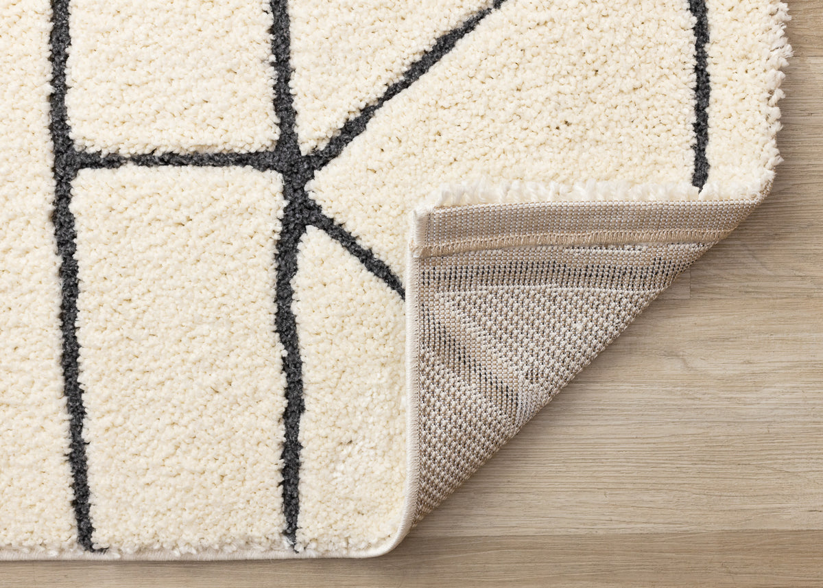 Contemporary Geometric Cream Area Rug