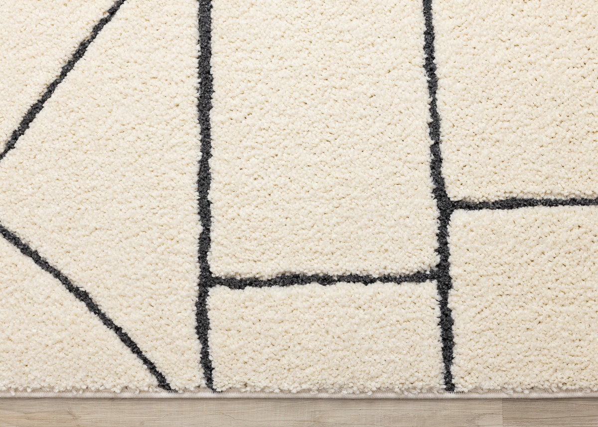 Contemporary Geometric Cream Area Rug