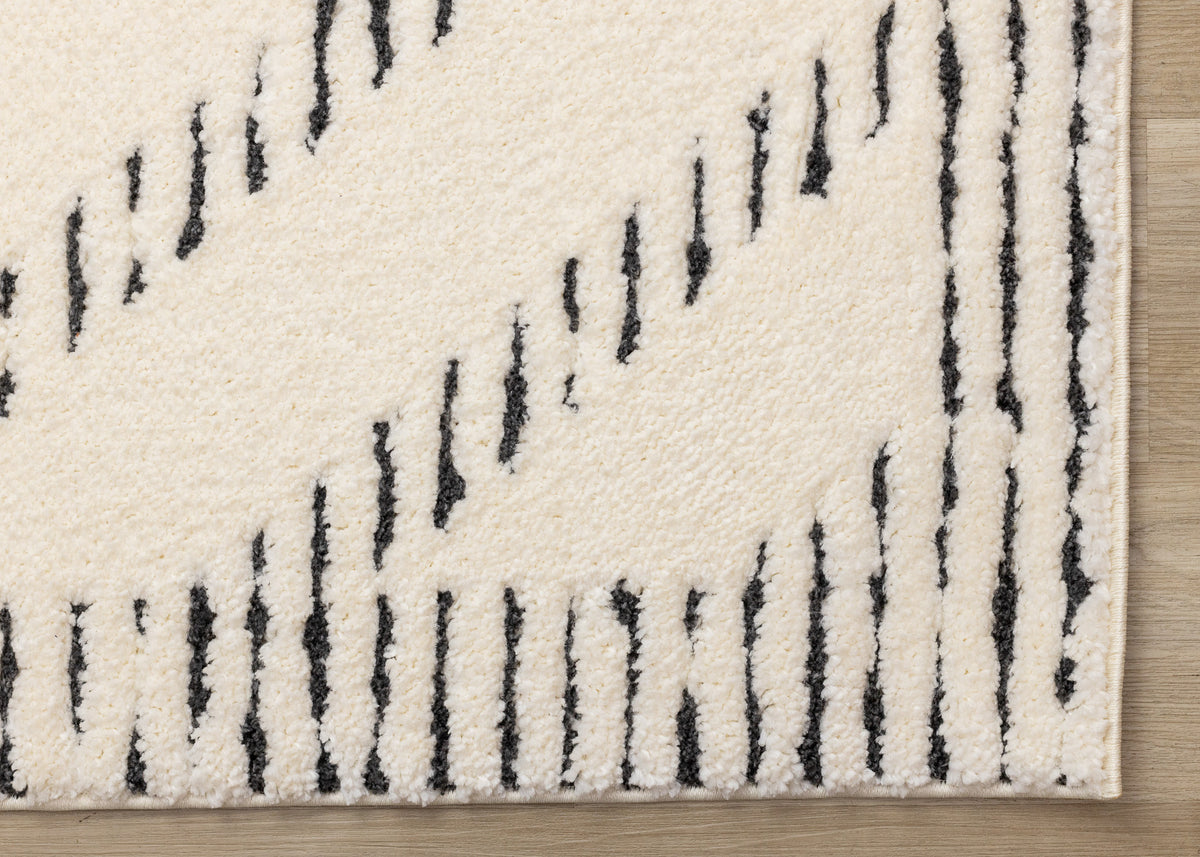 Contemporary Geometric Cream Area Rug