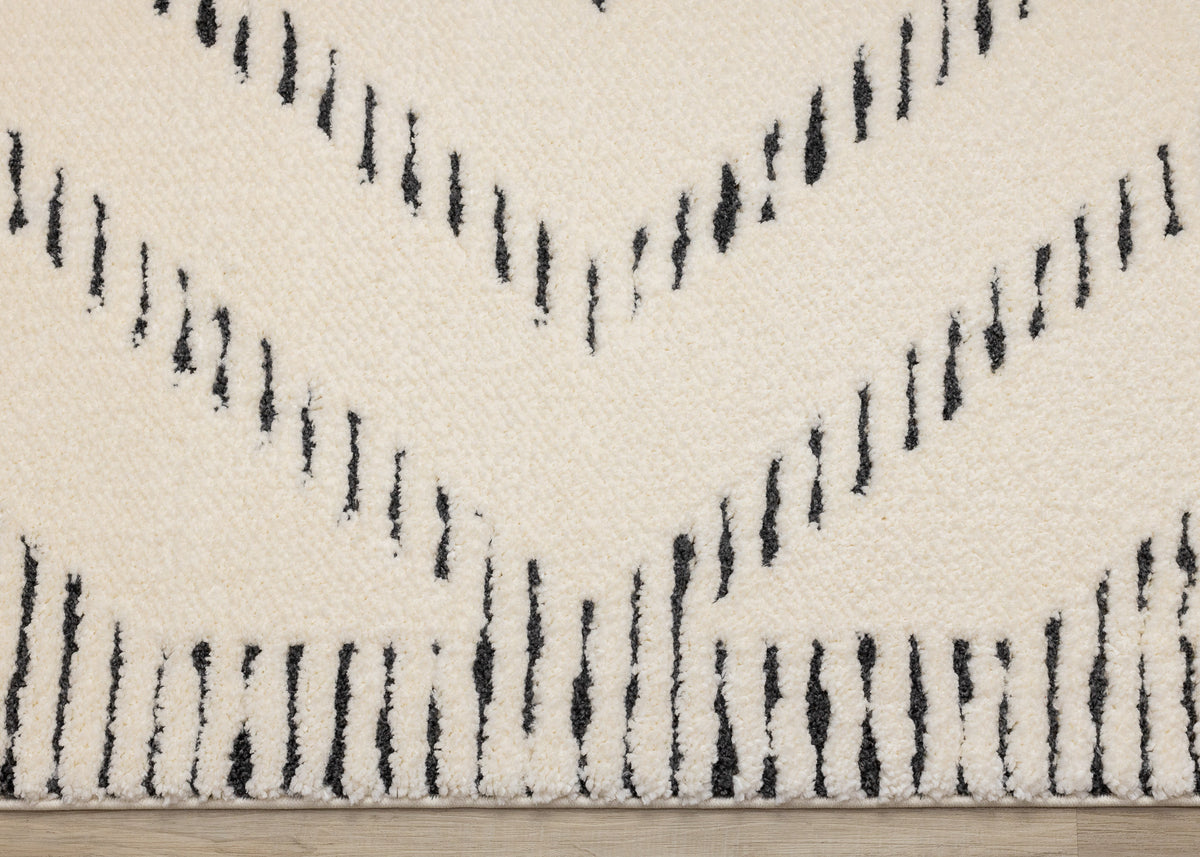 Contemporary Geometric Cream Area Rug