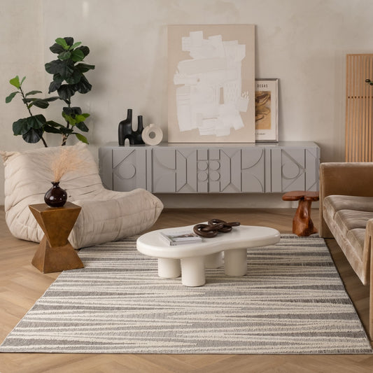 Tapis gris moderne abstrait Hogar (AUCUN CONTENU)