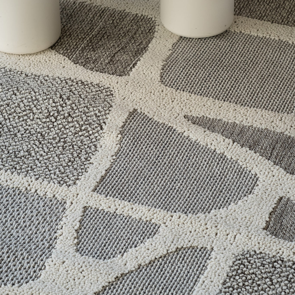 Kintsu Abstract Grey Indoor Rug and Runner