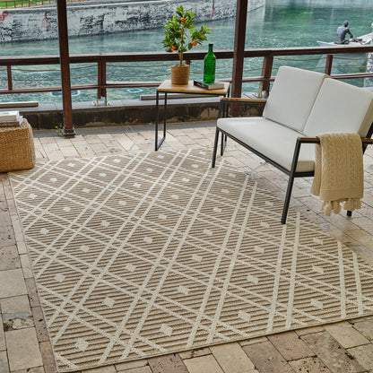 Hogar Abstract Modern Brown Rug