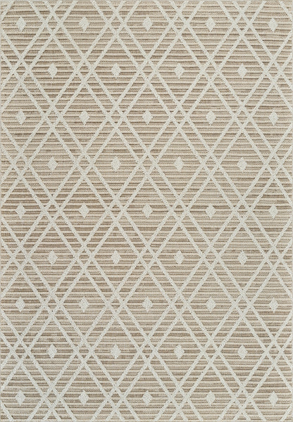 Sela Trellis Transitional Brown and Cream Indoor Rug-3
