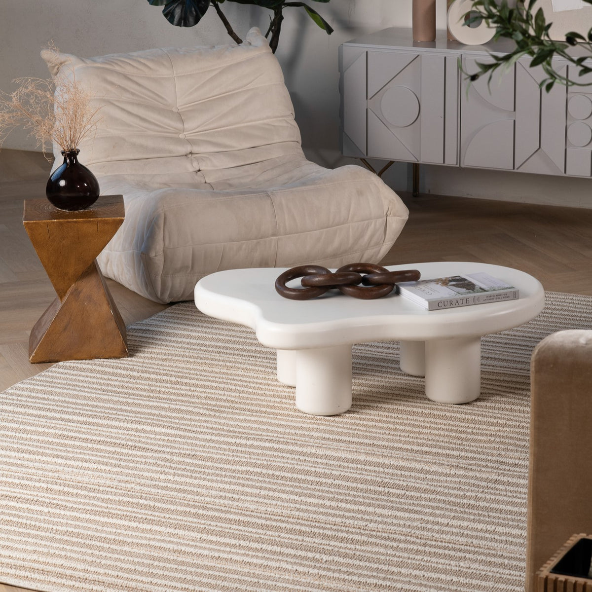 Sela Trellis Transitional Brown and Cream Indoor Rug