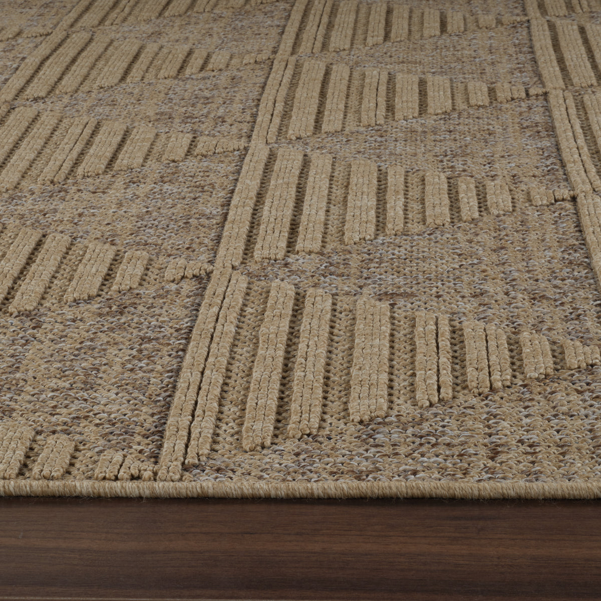 Afaq Geometric Contemporary Brown and Beige Indoor Rug